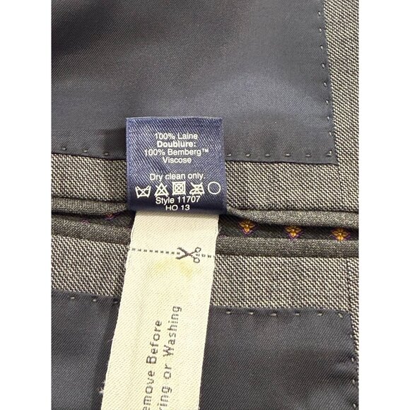 J.Crew Men's Ludlow Tollegno 1900 Italian Wool Blazer Sport Coat Gray Size 38R - Picture 12 of 16